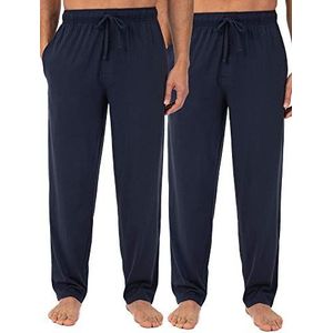 Fruit of the Loom Pantalon de pyjama en jersey pour homme, Bleu marine/bleu marine (lot de 2), 5X grande taille