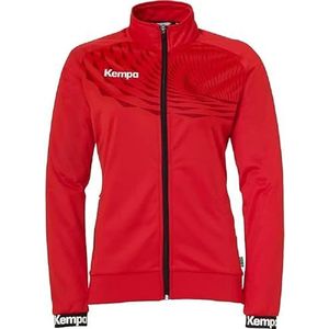 Kempa Wave 26 Poly Jacket Sportjack voor dames en meisjes, trainingsjas, elastisch trainingssweatshirt met zakken met ritssluiting, slim fit