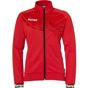 Kempa Wave 26 Poly Jacket Sportjack voor dames en meisjes, trainingsjas, elastisch trainingssweatshirt met zakken met ritssluiting, slim fit