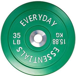 BalanceFrom Everyday Essentials Olympische halterschijf met stalen naaf, groen