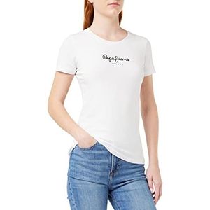 Pepe Jeans New Virginia T-shirt voor dames, 800 wit