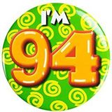 Paper Dreams Knob I'm 87 staal, 5,5 cm, geel/groen/oranje