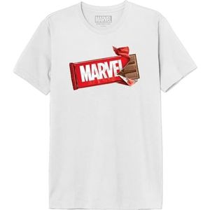 Marvel Heren T-shirt, Wit, XXL, Wit.