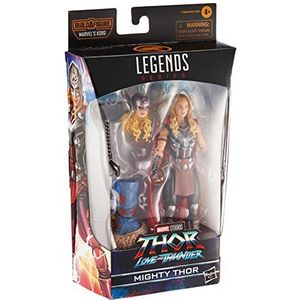 Hasbro Marvel Legends Thor: Love and Thunder, 15 cm Mighty Thor verzamelfiguur, 4 accessoires, 1 stuk Build-a-Figure F1060, meerkleurig