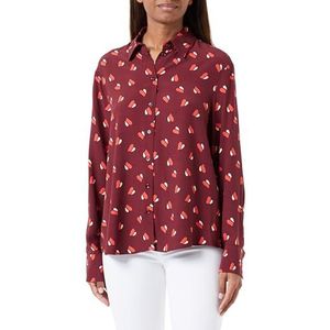 Seidensticker Blouse met lange mouwen, regular fit, damesblouse, Bordeaux