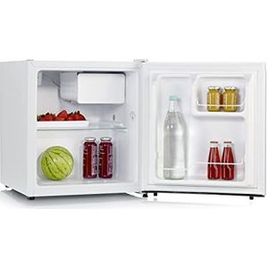 Severin Mini Réfrigérateur Mini Bar, Pose Libre, Largeur 44,5 cm, 45 Litres, Compartiment froid 5 Litres, Classe énergétique E, Porte réversible, 80 kWh/an, 40 dB, Blanc, KB 8884