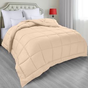 Utopia Bedding UB2178 Alternatief donzen dekbed voor alle seizoenen - dekbed met hoeklussen machinewasbaar - dekbed - beige