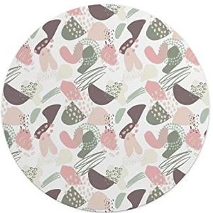 Questo Casa, Ronde muismat met antislip onderkant voor kantoor en thuis, diameter 22 cm