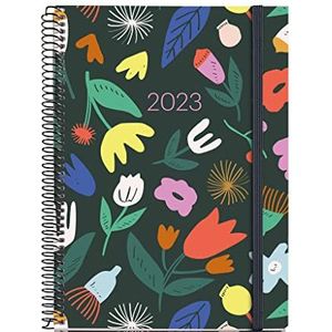 Miquelrius - jaarplanner 2023 – dagpagina – grootte Caddy 80 x 120 mm – hardcover – spiraalbinding – Spaans – punten Plus 155 x 213 mm, MR34406