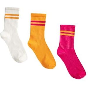 Koton Lot de 3 paires de chaussettes de tennis pour femme, Multicolore (mixte), taille unique