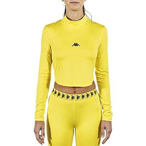 Kappa Driji T-shirt voor dames, neon geel/zwart