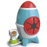 Clementoni - 17806 - Soft Clemmy - Touch, Explore And Play Sensory Rocket, raket met zachte stenen en karakter, meertalige bouwset voor kinderen van 6 maanden, gemaakt in Italië