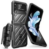 SUPCASE Unicorn Beetle Pro-serie hoesje voor Samsung Galaxy Z Flip 4 5G (2022), full-body dual layer robuuste beschermhoes met holster (zwart)