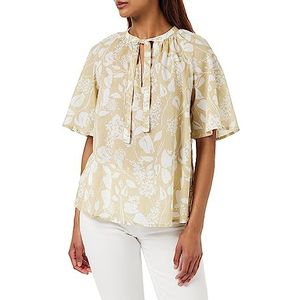 United Colors of Benetton Blouse 5oa9dq04o Dameshemd (1 stuk), Beige met patroon 84 M