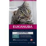 EUKANUBA Grain Free droogvoer voor volwassen katten, premium droogvoer rijk aan zalm voor katten, 10 kg
