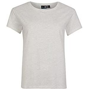 O'Neill Essential T-shirt met korte mouwen voor dames, met ronde hals, casual logo, White Melee