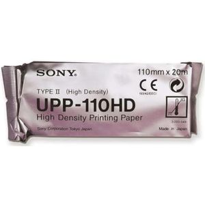 Sony 10 rollen UPP-110HD milieuvriendelijk B/N papier (type II), voor ultrasone en microscopische toepassingen, DIN A6, 110 mm x 20 m, 10 rollen