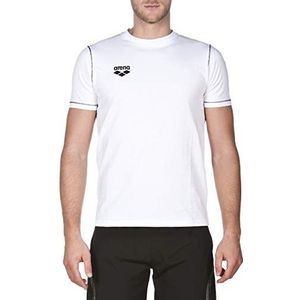 Arena Team Line Uniseks shirt met korte mouwen voor dames en heren, Wit.