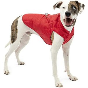Kurgo Loft hondenjas, hondenwinterjas, waterbestendig, omkeerbaar, extra groot - chili rood/houtskool