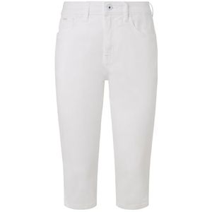 Pepe Jeans Short Skinny Crop Hw pour femme, Blanc (Denim-ta8), 27W