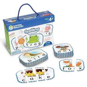 Learning Resources Spellingpuzzelkaarten, voorschoolse voorbereiding, zelfcorrigerende puzzels, vanaf 4 jaar