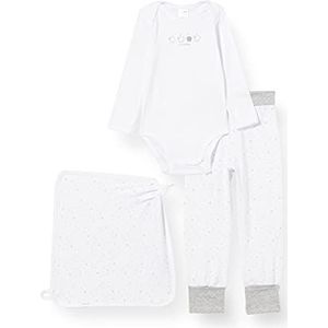 Schiesser Cadeauset voor de geboorte van baby's, broek, body mutsen, ondergoedset, kinderen, grijs melange, 18 maanden, uniseks baby, Wit.