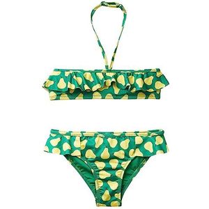 United Colors of Benetton Bikini 3LWH0K01K badpak voor meisjes, groen, 72N, 2XL, 72N, 160, 72 N groen met patroon