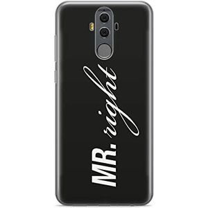 Finoo TPU-siliconen hoes voor je Huawei Mate 10 Pro, made in Germany, met motief en optimale bescherming voor je Huawei Mate 10 Pro, Mr Right Black