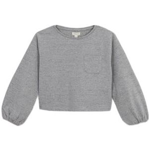 Gocco T-shirt met vallende schouders, middengrijs, melange, regular voor kinderen, grijs (Medio Melange), 7-8 jaar, grijs (grijs medio melange)