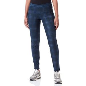 GERRY WEBER Edition Dames Slim Fit broek, blauw geruit, 36, Blauw met vierkanten