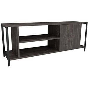 TV-tafel 100% spaanplaat donker bruin zwart melamine fineer