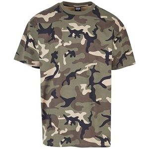 Urban Classics Dikke camouflage T-shirt voor heren, Wood Camo Aop