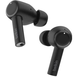 Belkin SoundForm™ Pulse Oortelefoon met achtergrondruisonderdrukking (draadloos, draadloze oplaadcase, drie microfoons per hoofdtelefoon, IPX5, waterbestendigheid, Bluetooth, voor iPhone en Samsung,