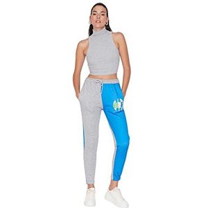 Trendyol Trendyol Heren Mittlerer Bund Jogger Joggingbroek voor dames, marineblauw