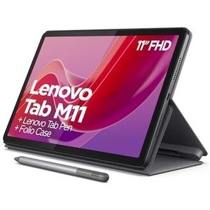 Lenovo Tab M11 - Tablette de 11"" (MediaTek Helio G88, 8 Go RAM, 128 Go, extensible jusqu'à 1 To, 4 haut-parleurs, WiFi, Bluetooth, Android 13) Gris Lune - Étui Tab Pen inclus