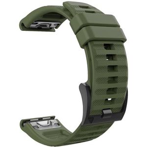 MoKo Horlogebandje compatibel met Garmin Fenix 7/6/6 Pro/5/5 Plus/Forerunner 945/935/Approach S62/S60/Instinct/MARQ, 22 mm Quick Fit siliconen verstelbare reserveband, legergroen