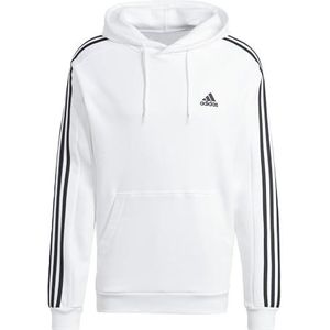 adidas Essentials Fleece 3 strepen hoodie voor heren, Wit