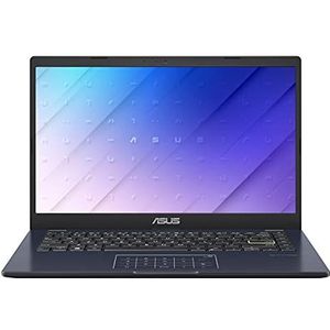 ASUS E410MA - Laptop 14 inch Full HD (Celeron N4020, 4 GB RAM, 64 GB eMMC, UHD Graphics 600, Windows 11 S) blauw Spaans QWERTY touchpad toetsenbord