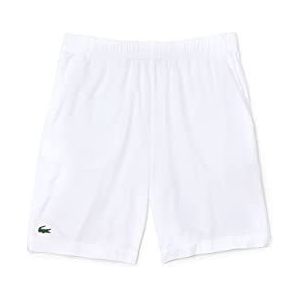 Lacoste heren shorts, wit/marineblauw