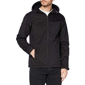 Trigema Klassieke heren softshell jas met capuchon zwart (008), 3XL, zwart (008)