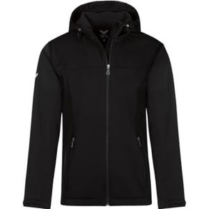 Trigema Klassieke heren softshell jas met capuchon zwart (008), XL, zwart (008)