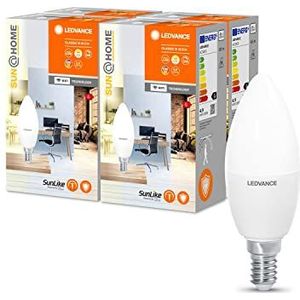 LEDVANCE SUN@HOME Ledlamp, E14, 4,9 W, vervangt 25 W, 425 lm, van zonlicht tot open haard (2200-5000 K), CRI95, SUN@HOME WiFi-lamp, 4 stuks