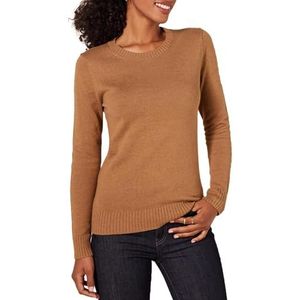 Amazon Essentials Pull à col rond 100% coton pour femme (disponible en grande taille), camel chiné, taille S