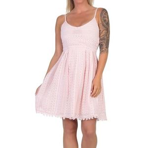 ONLY Onlhelena Noos Wvn korte kanten jurk S/L zomerjurk dames, Roze