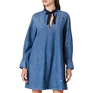 G-STAR RAW Tunic V-hals tuniek voor dames, Faded Aegean Blue C611-c245