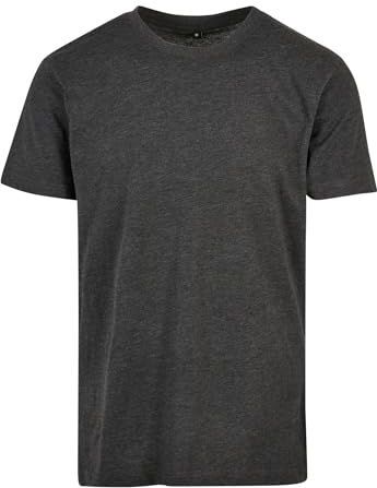 Build Your Brand Basic T-shirt met ronde hals heren T-shirt, Houtskool.
