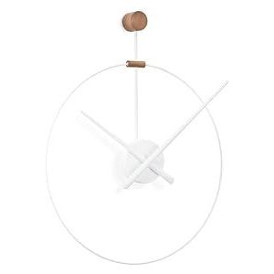 NOMON Monaro minimalistische design wandklok eiken wit