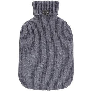 Fashy Bouillotte avec housse tricotée de qualité supérieure en cachemire - Gris - 2 l
