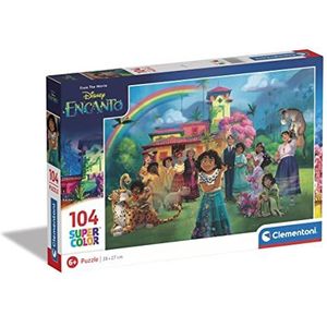Clementoni - Disney Encanto Supercolor Encanto 25746 Speelgoed voor kinderen 6 jaar, cartoon-puzzel, Made in Italy, meerkleurig, 104 stuks