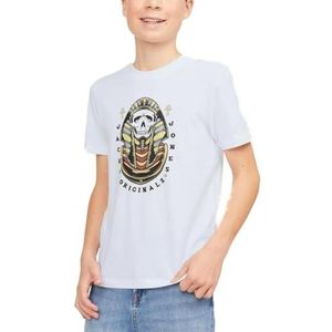 JACK & JONES Jorheavens Tee Ss Crew Neck Jnr T-shirt voor jongens, stralend wit, 128, Helder wit, 128